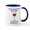 White/Navy Inside, variant on CafePress - Wine Improves With Age - 11 oz Ceramic Mug - Novelty Coffee Tea Cup