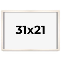 31x21 Frame White Wheat Solid Wood Picture Frame | Moulding Width 0.75 Inches | Interior Depth 0.5