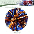 thumbnail image 2 of Uxcell 2 Pcs Pompones de Animación Metálicos de 12" con Anillos de Mango para Baile y Animación Azul Naranja, 2 of 6
