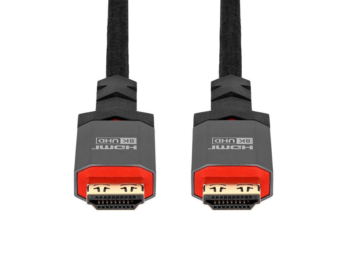 Monoprice 8K Certified Ultra High Speed HDMI Cable - 15 Feet - Black | Braided - HDMI 2.1, 8K@60Hz, 4k@120Hz, 48Gbps, HDR, VRR, CL3 In-Wall Rated