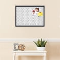 thumbnail image 3 of PinPix 27x19 Custom Cork Bulletin Board Modeco Hex Black Poster Board Has a Fabric Style Canvas Finish, Framed in Modeco Hex Black, by ArtToFrames (PinPix-1539), 3 of 5