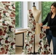 thumbnail image 5 of Soimoi White Cotton Poplin Fabric Leaves & Peony Floral Print Fabric by Yard 56 Inch Wide, 5 of 7