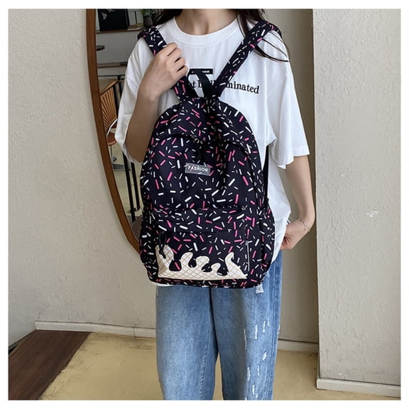 Womens Ice Cream Series Backpack Sweet College Style Bookbag for Students Back to School Backpack for Women