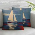 thumbnail image 3 of JRXY  Nautical Sailing Pillow Covers Two Sides Navy Blue Anchor Compass Sailboat Decorative Throw Pillow Cases for Sofa Couch Bed Home Decor White, 3 of 5