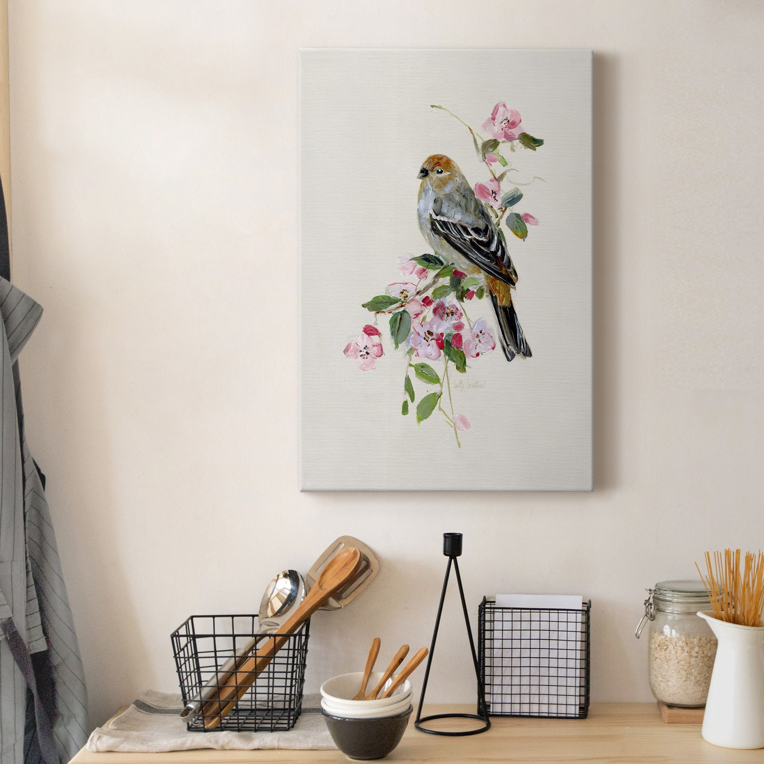 Spring Song Goldfinch Premium Gallery Wrapped Canvas - Ready to Hang - 24 x 36
