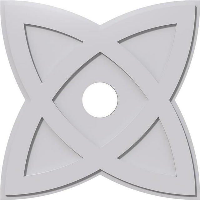 Ekena Millwork CMP28CM-05000 28 in. OD x 5 in. ID Square Cosmo Architectural Grade PVC Contemporary Ceiling Medallion