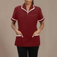 thumbnail image 6 of Hvyesh Womens Scrubs Tops 2025 Short Sleeve V Neck Tunic Nursing Working Uniform Slim Fit Button Downs Scrubs Tops, 6 of 6