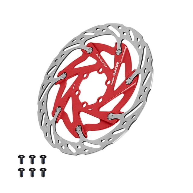 Rotor de freno de disco de bicicleta de 160 mm, componente premium hueco, repuesto de rotor de freno de bicicleta Rojo