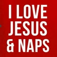 thumbnail image 6 of Wild Bobby I Love Jesus & Naps Inspirational/Christian Women Standard V-Neck Tee, Red, X-Large, 6 of 6