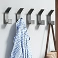 thumbnail image 6 of TNOBHG No-punch Towel Hooks Wall Hanging Hooks Set Self-adhesive Anti-slip Waterproof Great Load Bearing Bathroom Kitchen Shower Organizers 5 Pcs Towel Hooks, 6 of 8