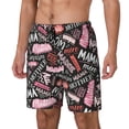 thumbnail image 2 of Uemuo Various Languages Mother Pattern Mens Swim Trunks Quick Dry Board Shorts with Mesh Lining, Stretch Beach Shorts Quick Dry No-Chafing Board Shorts-3X-Large, 2 of 9