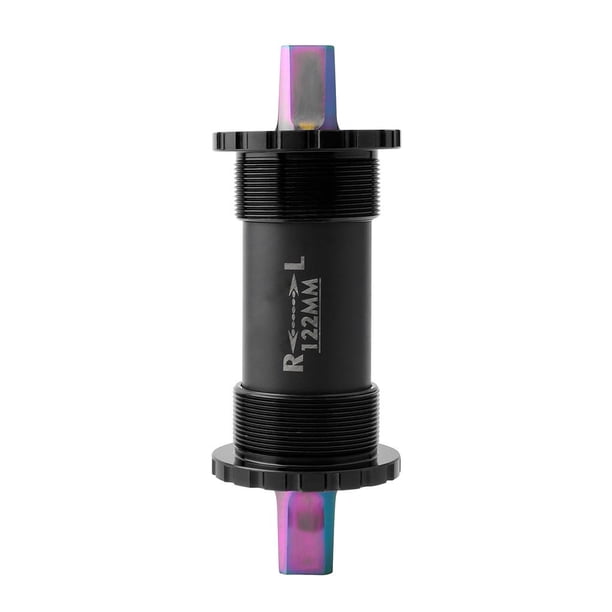 Eigraketly Eje inferior de bicicleta de 122 mm Eje de orificio cuadrado de alta resistencia Fácil de instalar Soporte inferior de bicicleta con tornillo Ciclismo Negro Eigraketly OD010475-01