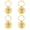 Y00040 Keyring Solid gold, variant on Metal Keychain with Black and Gold Round Life Star Medical Alert Symbol and Diabetic Warning Engraving