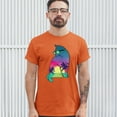 thumbnail image 3 of Tee Hunt Neon Cat in Sunglasses T-Shirt Tropic Kitten Summer Beach Kitty Men's Tee, Orange, XX-Large, 3 of 5