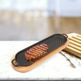 thumbnail image 3 of FUTUREORYY Assiette en Fer Assiette à Steak Noire 1 Pcs Chauffage Uniforme pour la Cuisson, 3 of 7