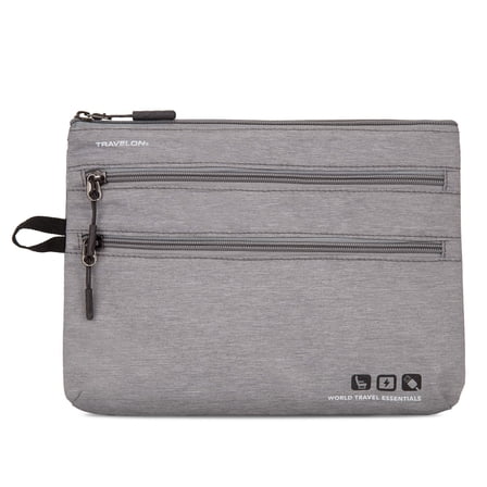 Travelon World Travel Essentials Seat Pack Organizer, One Size, Gray Heather