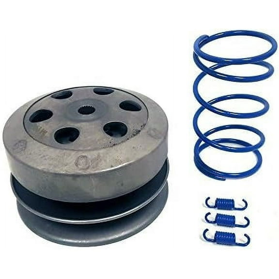 MMG Clutch Kit 50cc 4 Stroke GY6 QMB139, Includes: Clutch, Torque Spring and Clutch Shoe Springs set (1000 RPM), Blue