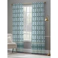thumbnail image 4 of Blue Flowers Sheer Curtains 84 Inch Length 2 Panels Set Window Treatments, Farmhouse Country Abstract Floral Patterned Rod Pocket Semi Curtains for Living Room/Bedroom/Kitchen Décor, 104"W x 84"L, 4 of 7