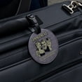 thumbnail image 5 of Commitment You Can't Drink All Day Unless Start in Morning Funny Humor Round Leather Luggage Card Suitcase Carry-On ID Tag, 5 of 6