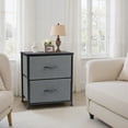 thumbnail image 4 of Simenmax Nightstand Set 2, 2 Drawer Dresser for Bedroom, Bedside Furniture, End Table for Bedroom, Closet, Entryway, Gray, 4 of 8