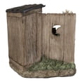 thumbnail image 6 of Rustic Deer With Rifle Jumping A Hunter With Newspapers In Outhouse Figurine, 6 of 9