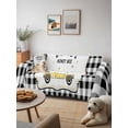 thumbnail image 6 of Yellow Truck Couch Cover for 2 Cushion Couch, Spring Bees Honey Daisy Black Lattices Washable Love Seat Sofa Covers Slipcover, Throw Sofa Covers for Pets, Furniture Protector 71"x102", 6 of 9