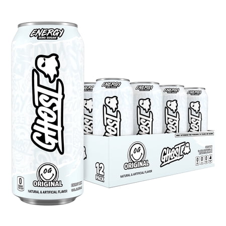 GHOST® ENERGY Zero Sugars Energy Drink, Original Flavor, 200mg Natural Caffeine, 16 fl oz Can