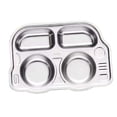 thumbnail image 4 of Plato de cena de acero inoxidable Plato de cena dividido Bandeja de frutas Vajilla A, 4 of 9