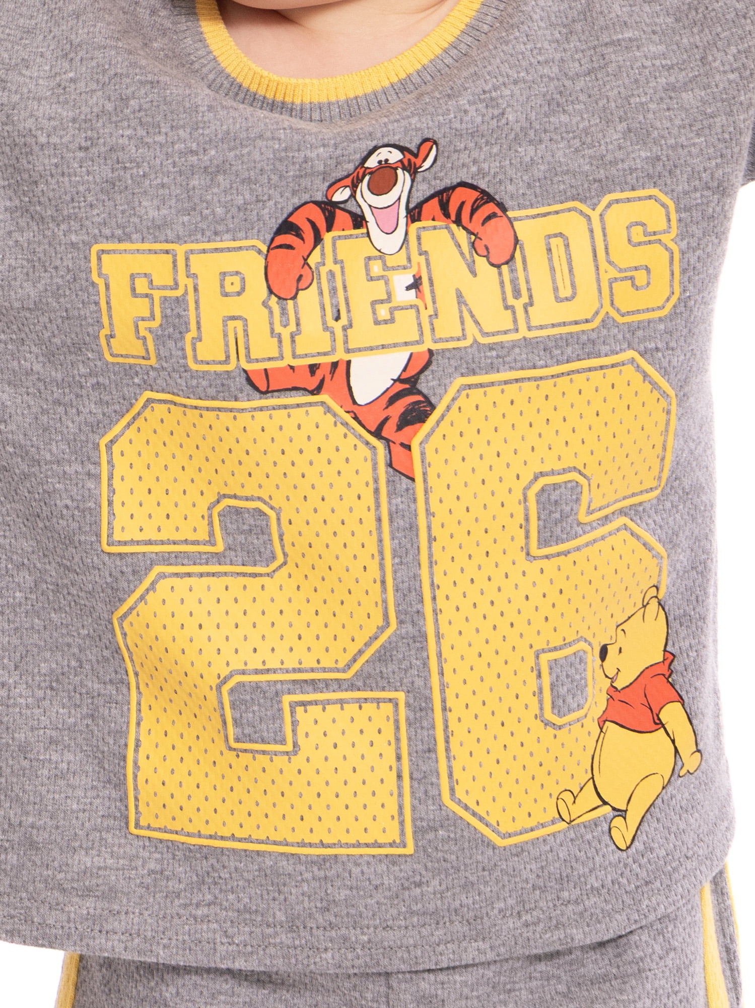 Winnie the Pooh Baby Boys Athletic Graphic T-Shirt and Shorts Set, 2-Piece, Sizes 0/3M-24M