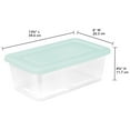 thumbnail image 2 of Sterilite 6 Qt Storage Boxes, Clear Plastic Containers with Snap Lids, Set of 10, Mint, 2 of 7