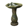 thumbnail image 6 of SunJet Concrete Bird Bath w/Frog Statue - 20.8'' High Bird Baths for Garden, Patio, Bird Lovers Gift, 6 of 9