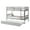 Gray, variant on Bellemave Bunk Bed with Trundle, Twin Over Twin Bunk Bed Frame Can Convertible 2 Platform Bed, Wood Bunk Bed Built-in Ladder for Teens & Adults(Natural)