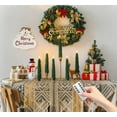 thumbnail image 4 of Fo32won Christmas Tree Shaped Flameless Candlesticks Battery Operated with Remote and Timer, Set of 4 Real Wax LED Taper Candles with 3D Flickering Wick for Christmas Decoration Gift, 4 of 8