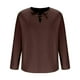 thumbnail image 5 of pstuiky Camisas de manga larga abrigadas para hombre, Blusa informal de manga larga con cuello en V y tirantes sueltos para hombre Tops de hombre m, 5 of 8