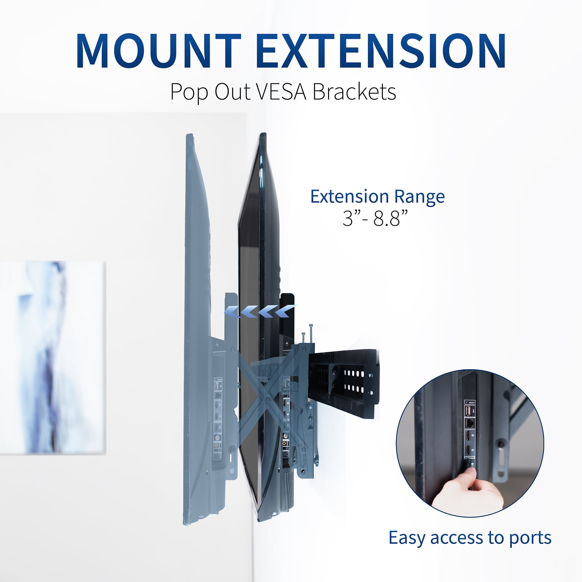 VIVO 2x2 Pop-Out Video Wall Mount (Fits 4 TVs) for 37” to 65” Plasma Screens