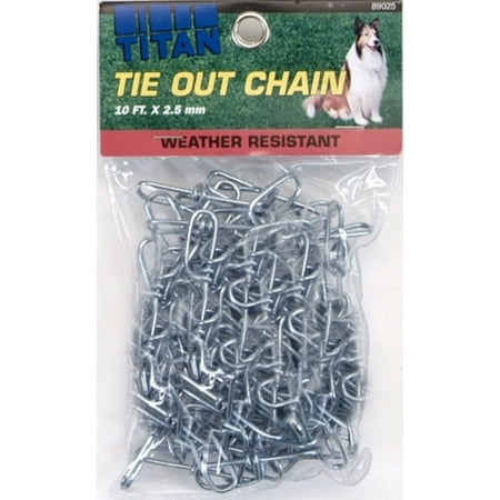 Coastal Pet Products Titan 89025 Assorted Twisted Link Chain Dog Tie Out, 2.5 mm x 10
