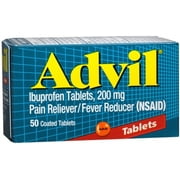 Advil Pain Reliever/Fever Reducer 200 mg Coated Tablets 50 ea (Pack of 4)