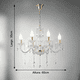 thumbnail image 2 of Lámpara Colgante Vintage Cristal Para Habitación De 6 Luces Xtellar blanco, 2 of 3