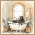 thumbnail image 5 of Kate and Laurel Sylvie Black Bear Bathroom Watercolor Framed Canvas Wall Art by The Creative Bunch Studio 30 x 30 Natural, Whimsical, Animals, Bathroom Art for Wall Decor, Living Room, Bedroom, 5 of 8