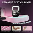 thumbnail image 4 of JONPONY Ergonomic Gaming Desk Chair - Adjustable PU Leather Swivel Racing Chair with Flip-up Armrests for Home Office and Entertainment, Perfect for Adults, Kids, and Gamers, Pink White, 4 of 7