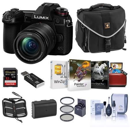 UPC: 0192223162402 | Lumix G9 4K Mirrorless Camera with Lumix G Vario 12-60mm f/3.5-5.6 Lens Bundle with Free Accessories & Mac Software Suite