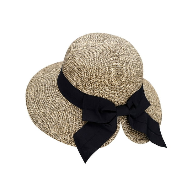 Floppy Hat Women's UPF 50+ Foldable/Packable Straw Sun Beach Hat,Mix