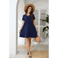 thumbnail image 6 of Anyshow Womens Summer Casual Tshirt Dress 2025 Short Sleeve Loose Swing Sundresses with Pockets, 6 of 9