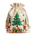 thumbnail image 2 of ToyKingdee Christmas Santa Sack - Soft Linen Christmas Drawstring Gift Bag for Gifts, Toys, Candy Storage, 2 of 6