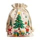 thumbnail image 2 of Christmas Gift Bags Large Drawstring Storage Santa Sack for Holiday Party Decorations Reusable Fabric Present Pouch with Handle for Xmas Eve Exchange Family Gathering Festive Celebration, 2 of 6