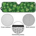 thumbnail image 7 of Psesaysky Green Saint Patrick Leaves Car Windshield Sun Shade for Car Front Window Block UV Rays Foldable Sun Visor Protector Sunshade to Keep Your Vehicle Cool 52.95”x 16.14”, 7 of 7