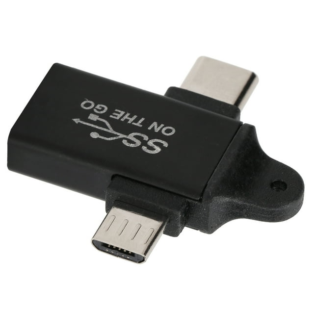 Adaptador USB 3.0 A Micro USB Y Tipo C, Alta Confiabilidad, Cómodo De Usar, Fácil De Transportar, OTG 2 En 1 Para El Hogar Y La Familia