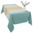 thumbnail image 2 of Khaki Turquoise Ombre Table Cloth Waterproof Tablecloths, Modern Abstract Art Gradient Tablecloth Dining Table Cover for Kitchen Party Tabletop Outdoor, Rectangle Tablecloth 54x108 Inch, 2 of 9