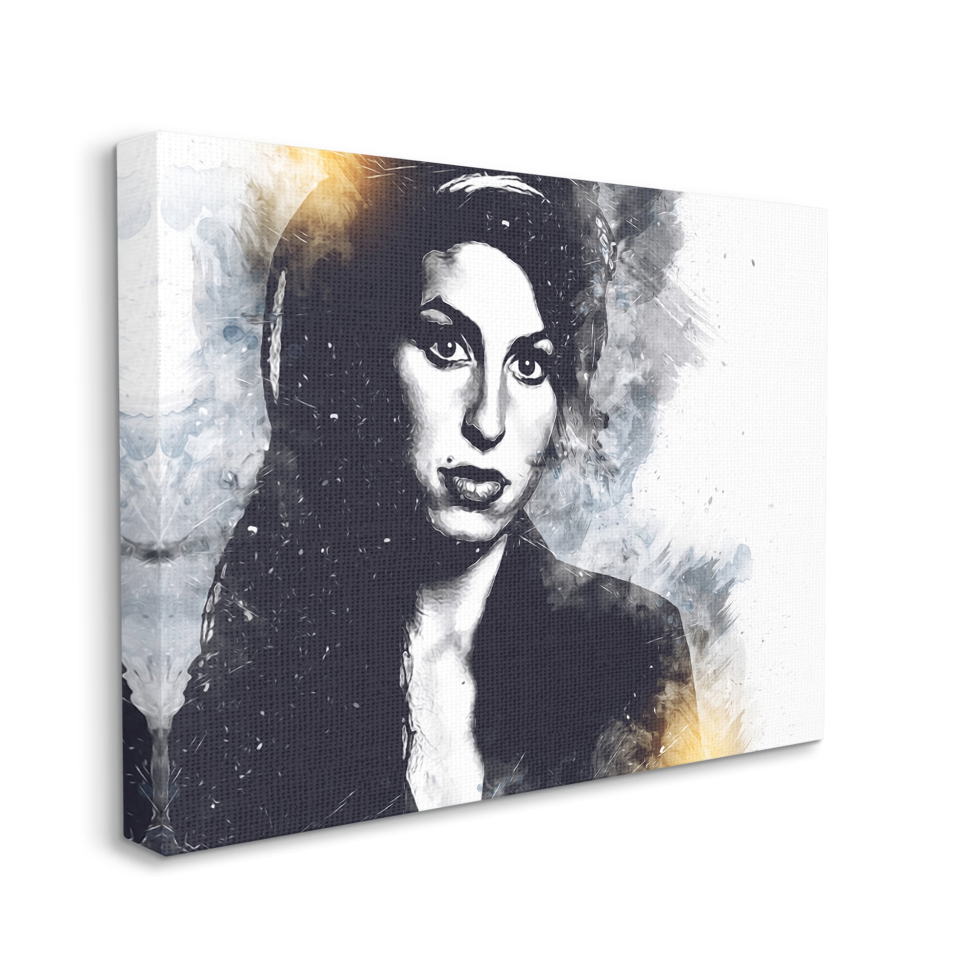 Stupell Industries Amy Winehouse Modern Portrait Bold Eyes Abstract Pattern, 48 x 36, Design by Birch&Ink