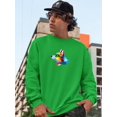 thumbnail image 2 of Colorful Corgi Potrait Sweatshirt Men -Image by Shutterstock, Male x-Large, 2 of 4